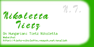 nikoletta tietz business card